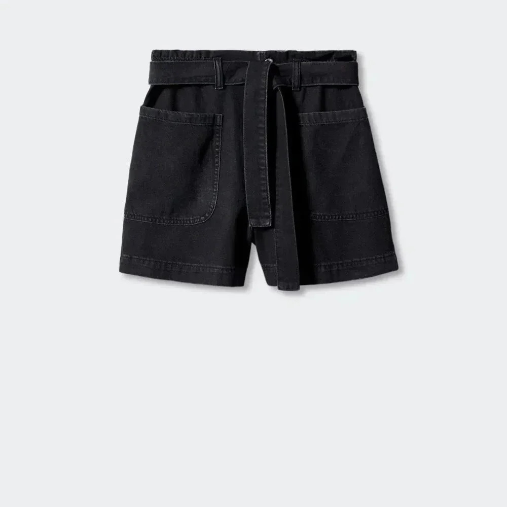 Mango Paperbag Shorts with Belt NWT - Picture 3 of 10